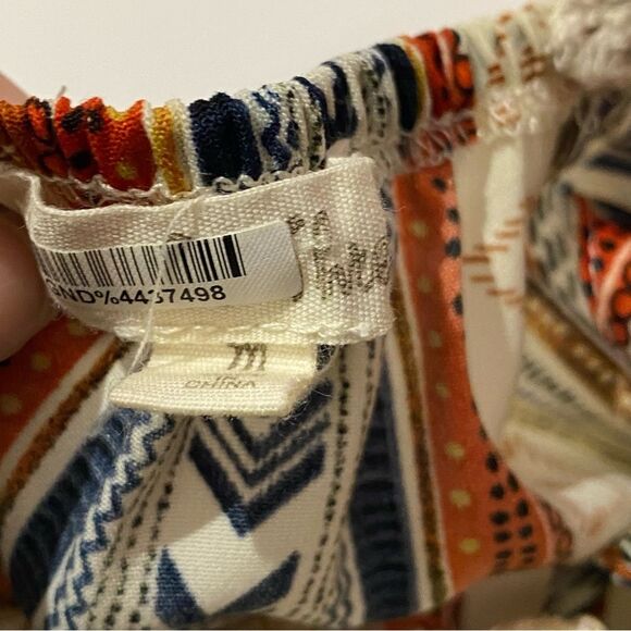 Hem & Thread Boho Hippie Sleeveless Lace Open Back Romper Women's Size Medium - Picture 12 of 16